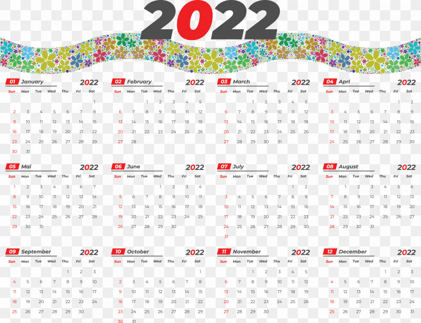 Printable Yearly Calendar 2022 2022 Calendar Template, PNG, 3333x2558px, Line, Calendar System, Geometry, Mathematics, Meter Download Free