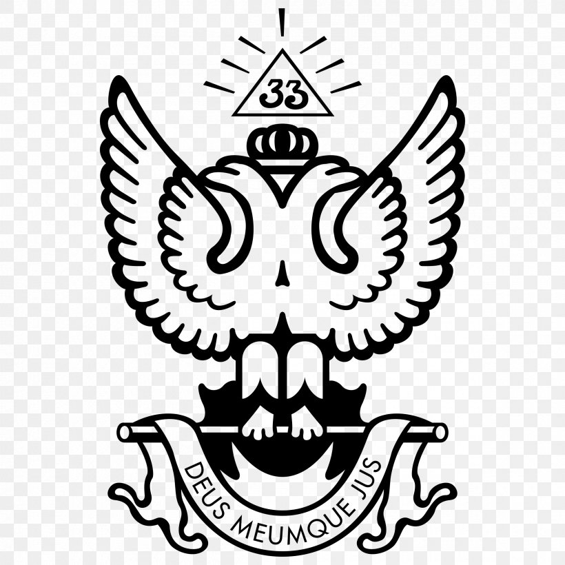 Eagle Logo, PNG, 2400x2400px, Scottish Rite, Blackandwhite, Crest, Deus Meumque Ius, Doubleheaded Eagle Download Free