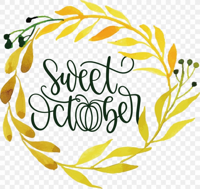 Sweet October October Fall, PNG, 3000x2844px, October, Autumn, Drawing, Fall, Floral Design Download Free