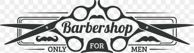 Logo Barbershop, PNG, 12971x3600px, Logo, Barber, Barbershop, Beauty Parlour, Black And White Download Free
