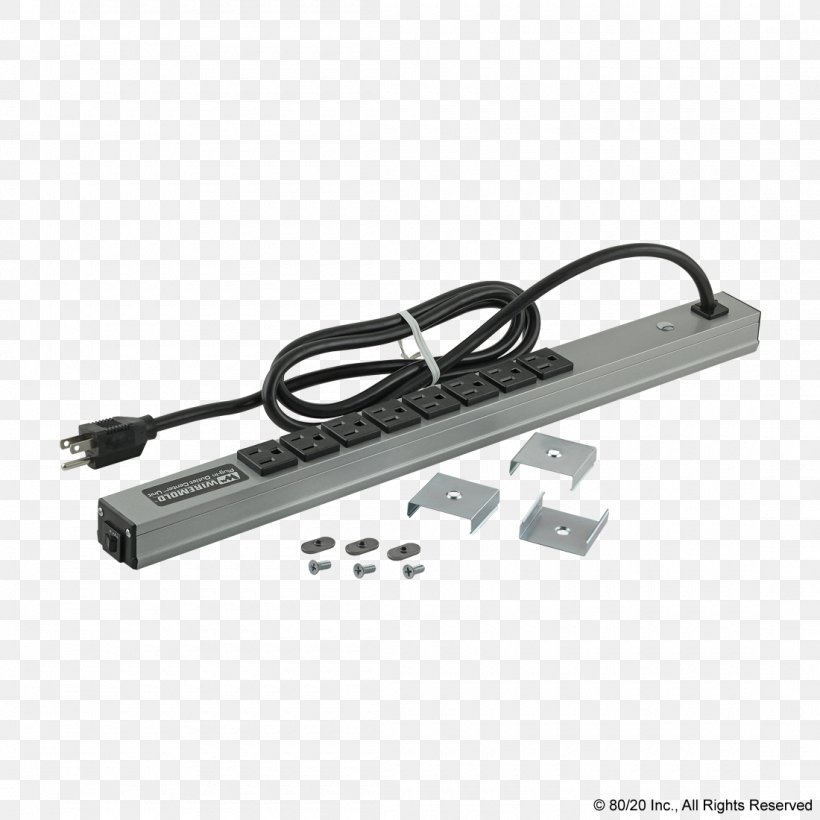 AC Adapter Power Strips & Surge Suppressors 80/20 T-slot Nut, PNG, 1100x1100px, 8020, Adapter, Ac Adapter, Alternating Current, Cable Download Free