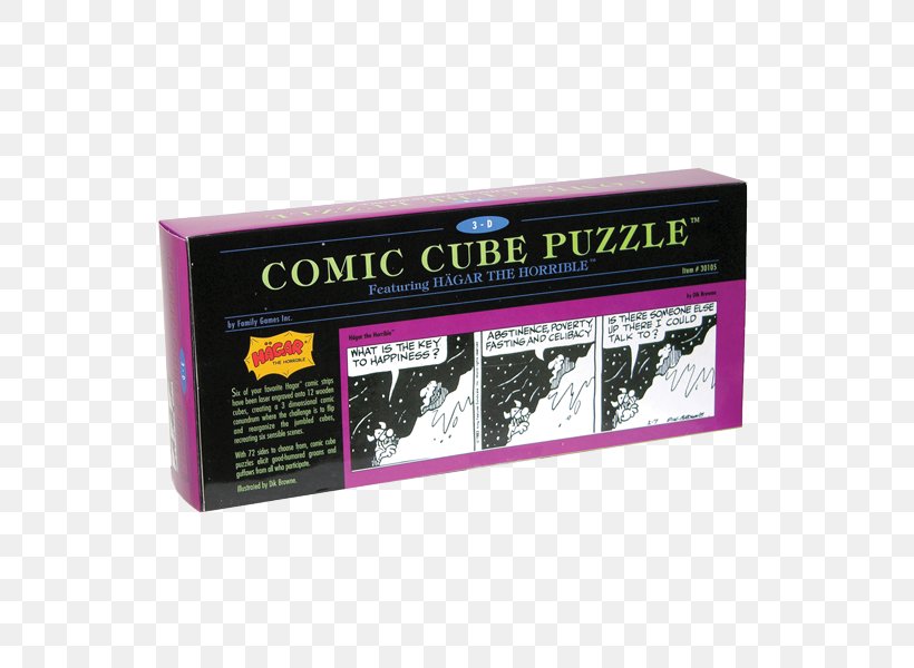 Game Puzzle Cube Hägar The Horrible Comics, PNG, 600x600px, Game, Comics, Cube, Magenta, Party Game Download Free