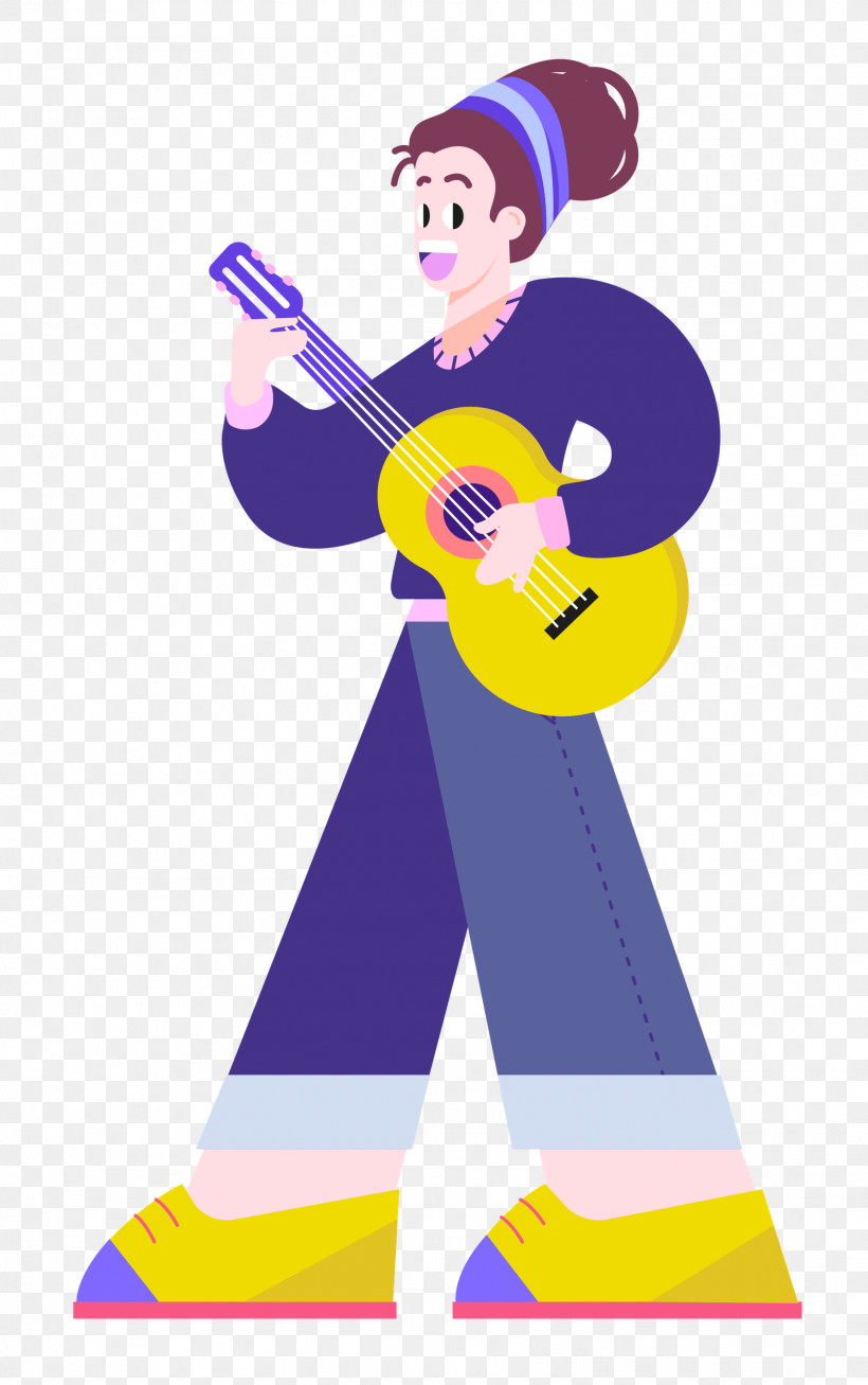 Playing The Guitar Music Guitar, PNG, 1568x2500px, Playing The Guitar, Cartoon, Character, Clothing, Geometry Download Free