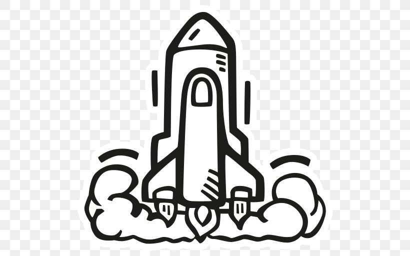 Clip Art, PNG, 512x512px, Space Shuttle Launch, Area, Black, Black And White, Brand Download Free