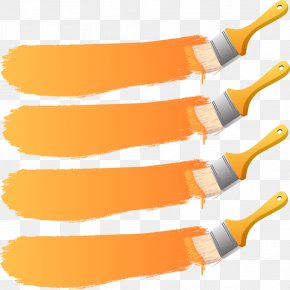 Three-dimensional Brush Tag - Paintbrush Painting PNG