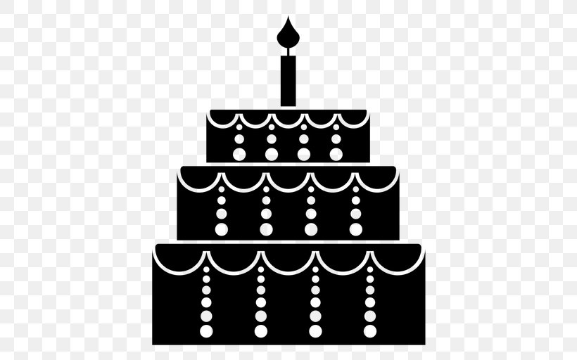 Birthday Cake Cupcake Clip Art, PNG, 512x512px, Birthday Cake, Birthday, Black, Black And White, Cake Download Free