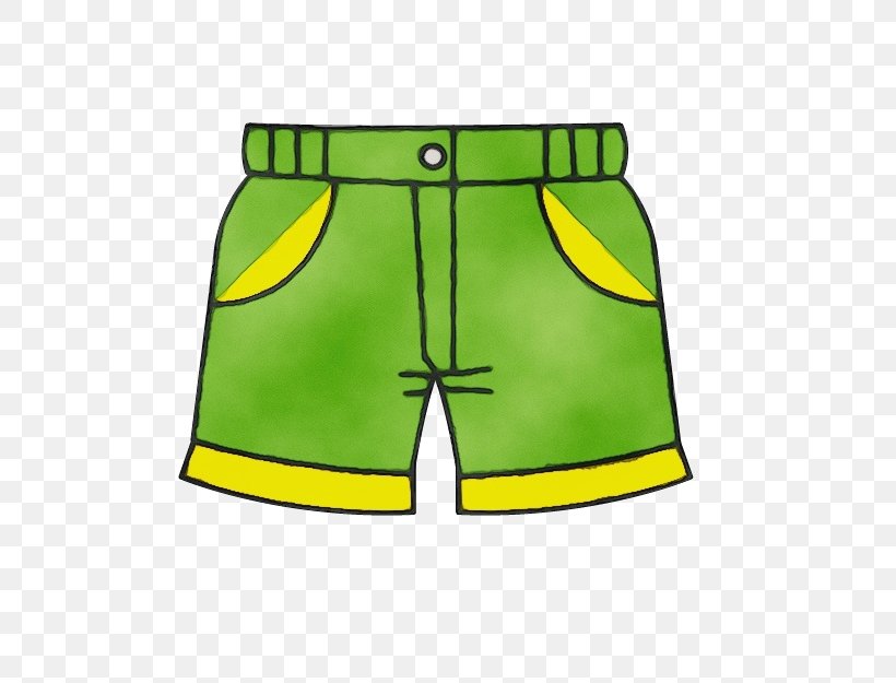 Clothing Shorts Green Board Short Yellow, PNG, 625x625px, Watercolor, Active Shorts, Board Short, Clothing, Green Download Free