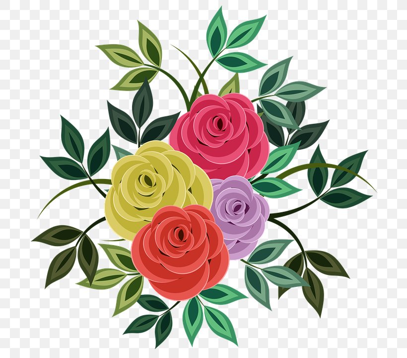 Garden Roses Floral Design Cabbage Rose Cut Flowers Flower Bouquet, PNG, 720x720px, Garden Roses, Art, Cabbage Rose, Cut Flowers, Drawing Download Free