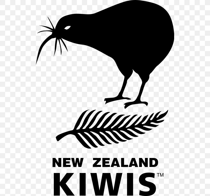 New Zealand National Rugby League Team New Zealand National Rugby Union Team Rugby League World Cup, PNG, 540x768px, New Zealand, Artwork, Beak, Bird, Black And White Download Free