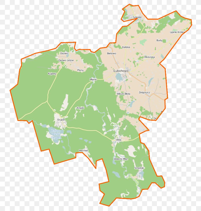 Lubichowo Wda, Pomeranian Voivodeship Zelgoszcz, Pomeranian Voivodeship Osowo Leśne Ocypel, PNG, 773x860px, Map, Area, Ecoregion, Pomeranian Voivodeship, Starogard County Download Free