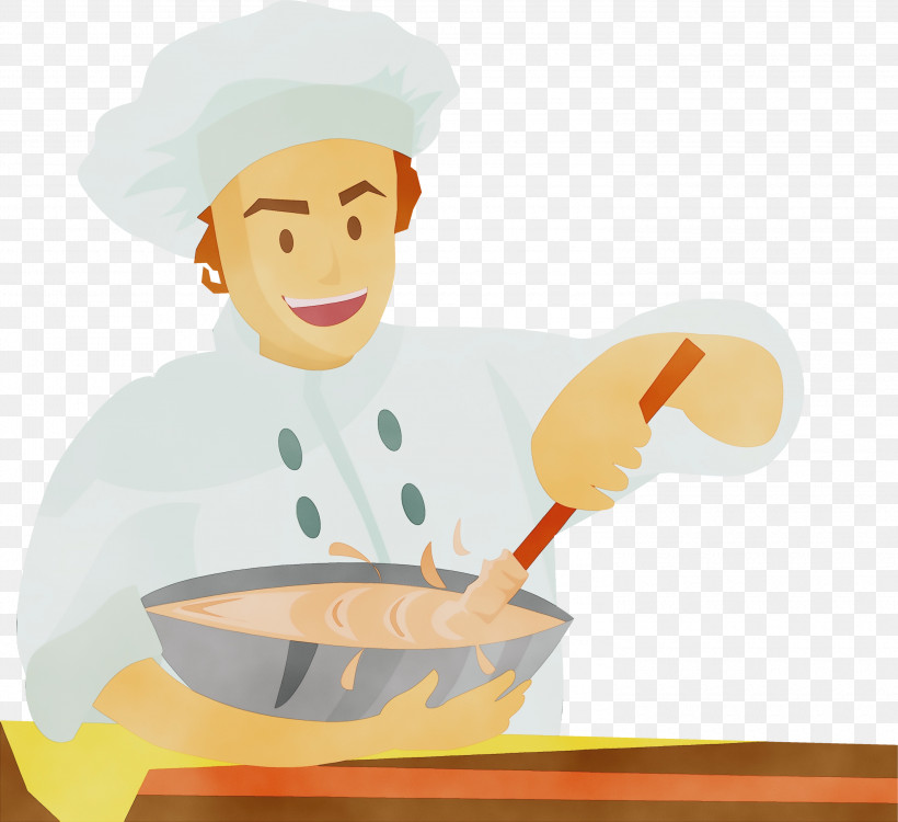 Cartoon Happiness Cooking, PNG, 3000x2744px, Watercolor, Cartoon, Cooking, Happiness, Paint Download Free