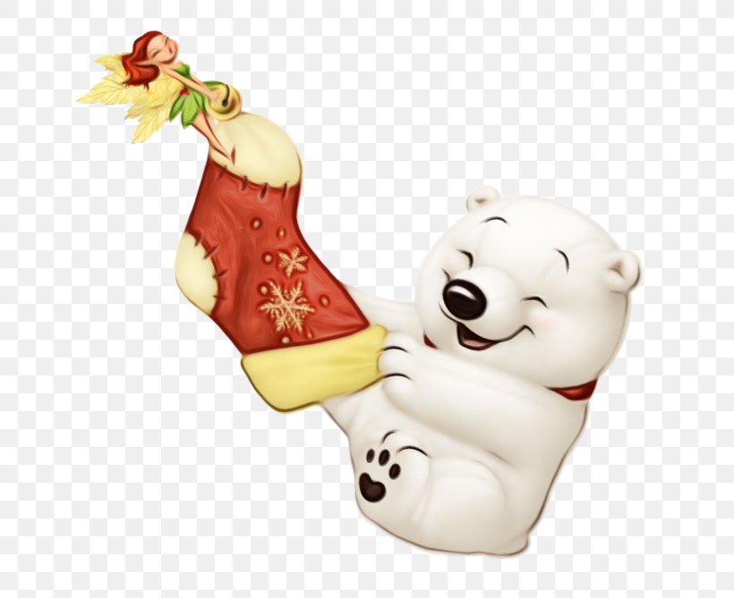Christmas Stocking, PNG, 700x669px, Watercolor, Animal Figure, Bear, Christmas Decoration, Christmas Ornament Download Free