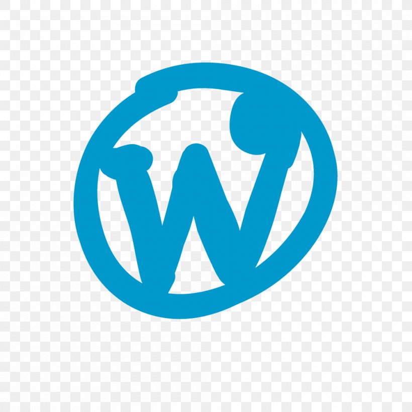 Wordpress Icon Logo., PNG, 1000x1000px, Logo, Aqua, Area, Blue, Brand Download Free