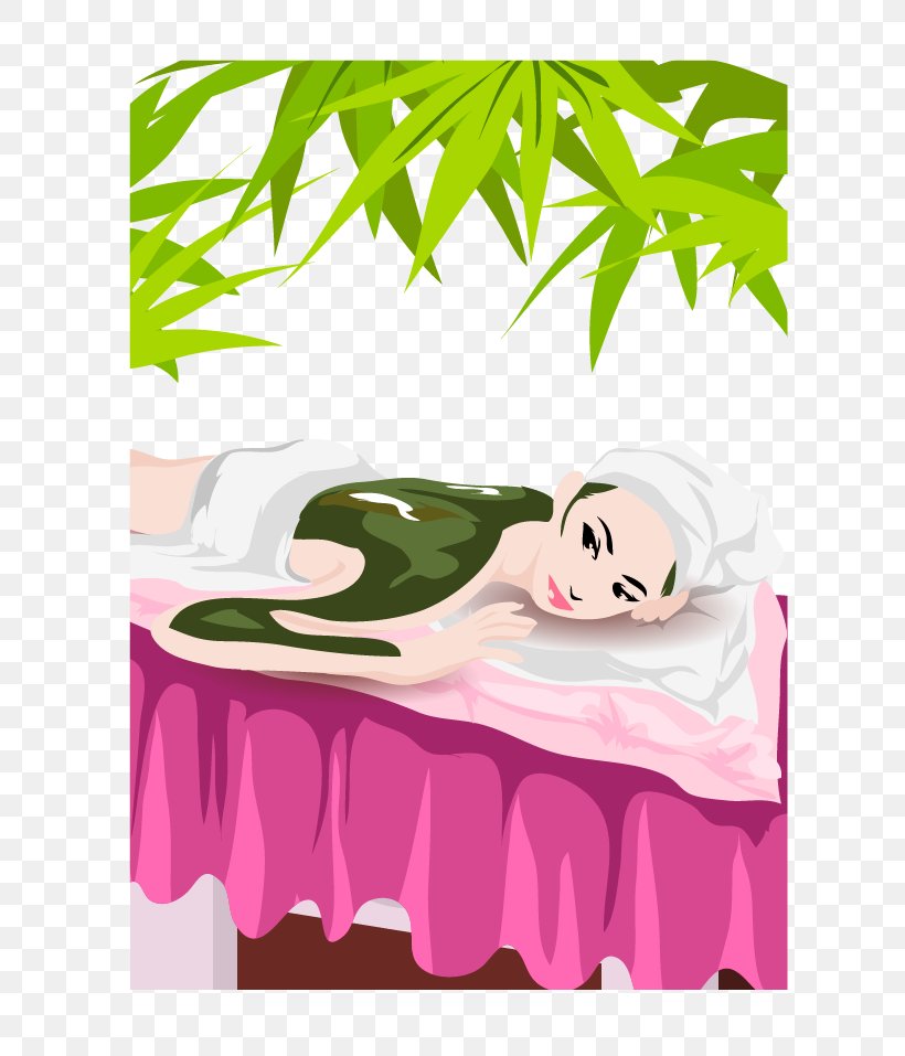 Spa Euclidean Vector Illustration, PNG, 731x957px, Spa, Area, Art, Beauty, Bed Sheet Download Free