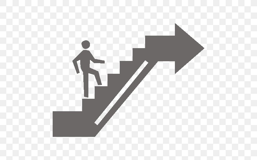 Stairs Royalty-free Stair Climbing Clip Art, PNG, 512x512px, Stairs, Black And White, Brand, Diagram, Drawing Download Free