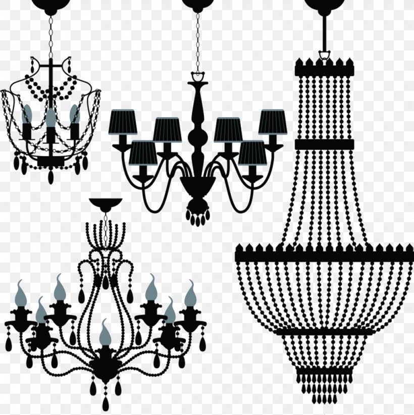 Chandelier Lighting Stock Photography Clip Art, PNG, 1021x1024px, Chandelier, Black And White, Candle, Candlestick, Ceiling Fixture Download Free