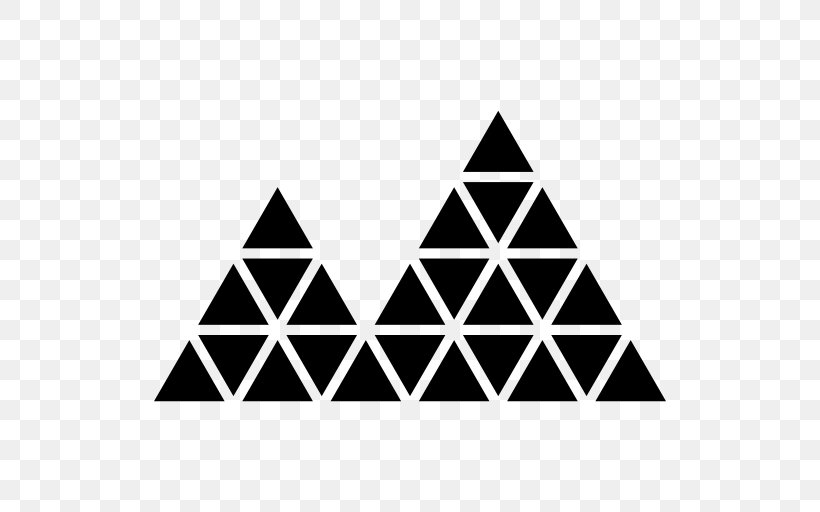 Polygonal Shapes, PNG, 512x512px, Triangle, Area, Black, Black And White, Edge Download Free