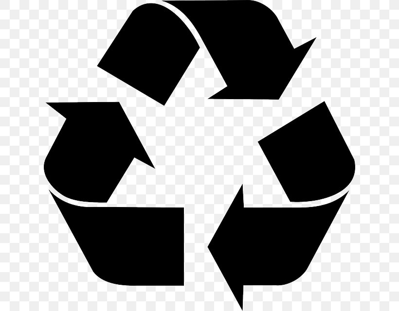Recycling Symbol Clip Art, PNG, 640x640px, Recycling Symbol, Black, Black And White, Logo, Monochrome Download Free