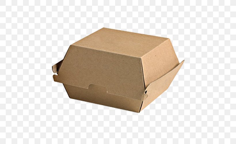Hamburger Kraft Paper Food Packaging Packaging And Labeling, PNG, 500x500px, Hamburger, Box, Box Sealing Tape, Cardboard, Carton Download Free
