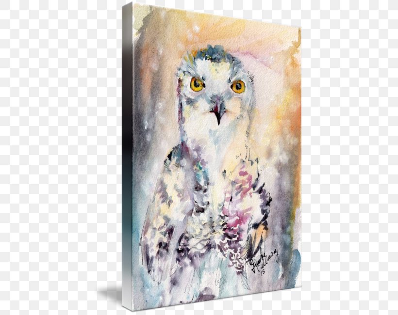 Owl Watercolor Painting Acrylic Paint, PNG, 435x650px, Owl, Acrylic Paint, Acrylic Resin, Art, Beak Download Free