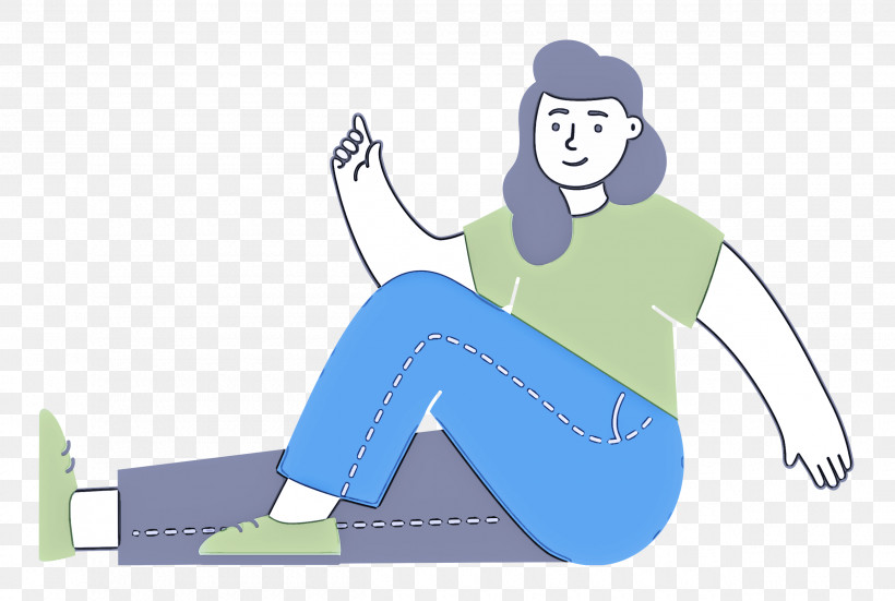 Sitting On Floor Sitting Woman, PNG, 2500x1682px, Sitting On Floor, Animation, Cartoon, Clothing, Drawing Download Free