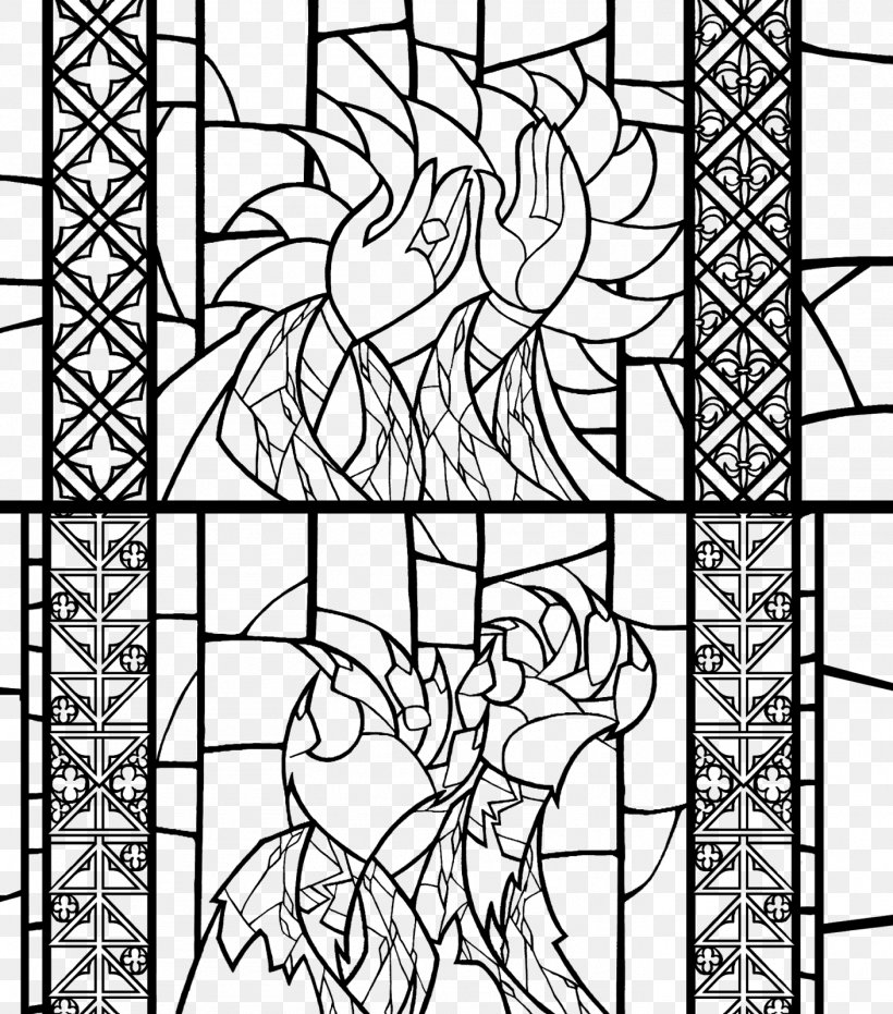 Coloring Book Stained Glass Drawing Line Art, PNG, 1408x1600px, Coloring Book, Area, Art, Black And White, Blog Download Free