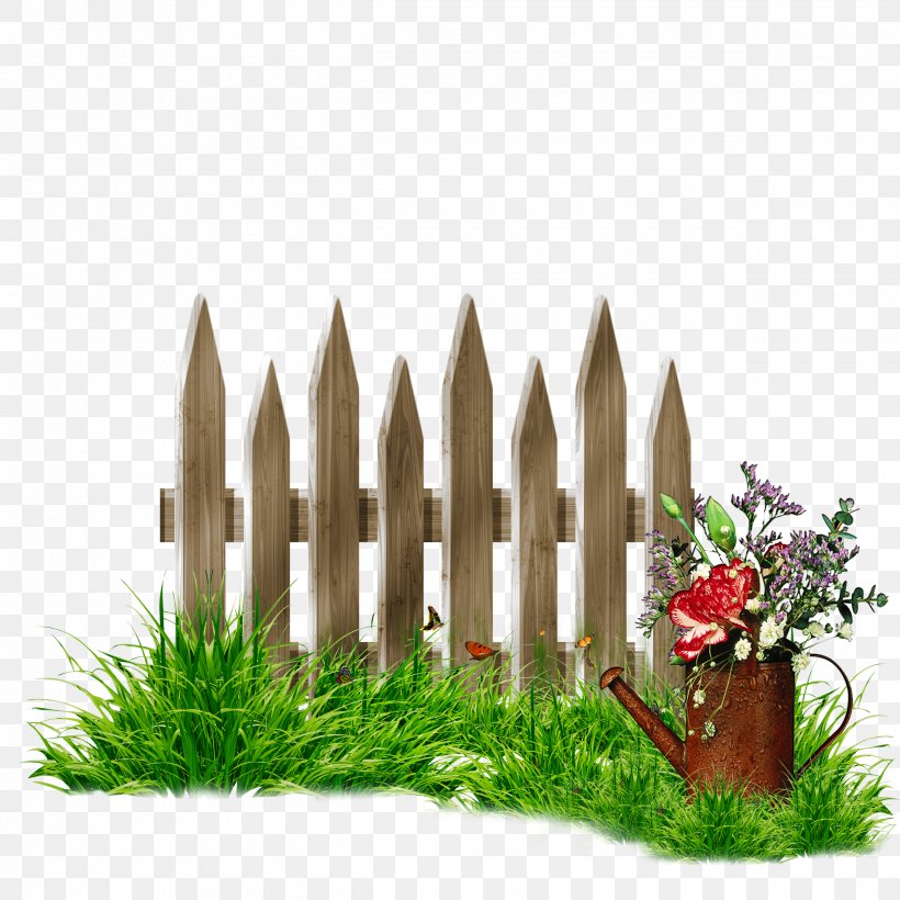 Fence Garden Lawn Clip Art, PNG, 2480x2480px, Fence, Color Garden, Flower Garden, Garden, Gate Download Free