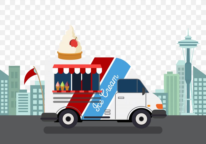 Ice Cream Van Car Street Food, PNG, 4300x3010px, Ice Cream, Car, Emergency Vehicle, Food, Food Truck Download Free