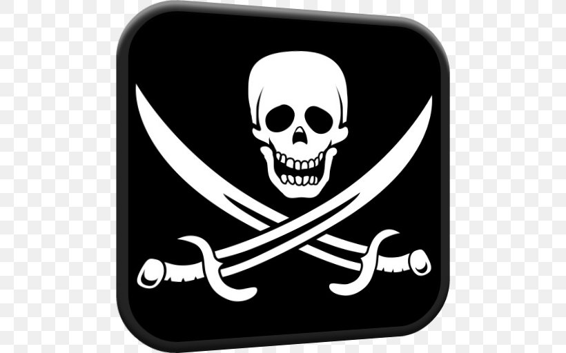 Jolly Roger Piracy Flag United States Buccaneer, PNG, 512x512px, Jolly Roger, Bone, Brand, Buccaneer, Flag Download Free