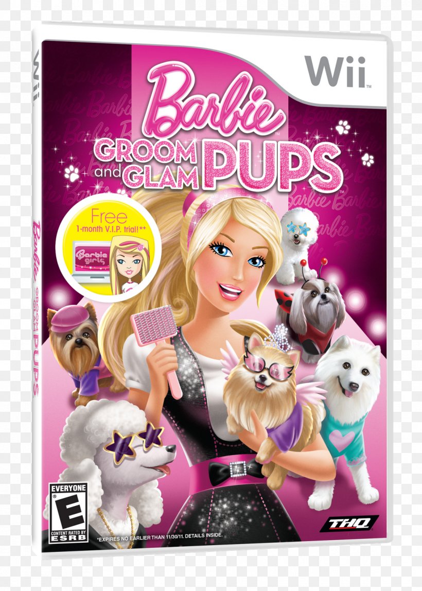 Wii U Barbie: Groom And Glam Pups Barbie As The Island Princess Video Game, PNG, 1142x1600px, Wii, Barbie, Barbie As The Island Princess, Barbie Dreamhouse Party, Barbie Groom And Glam Pups Download Free