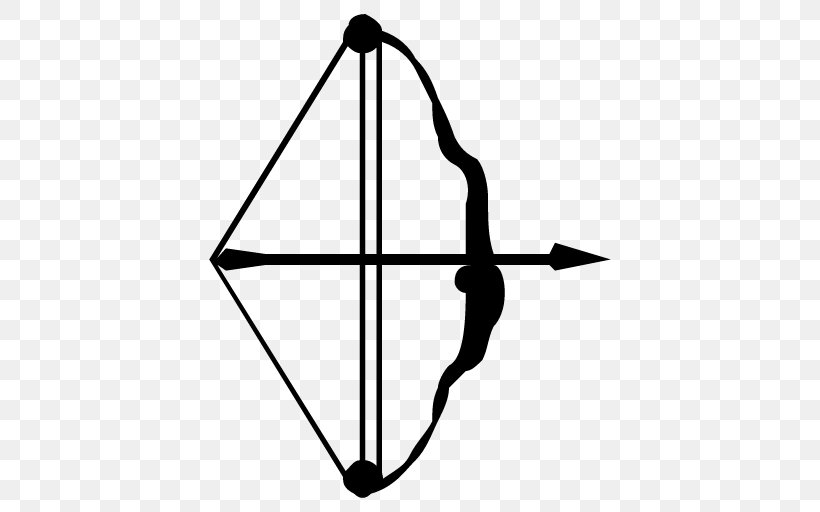 Bow And Arrow Compound Bows Archery, PNG, 512x512px, Bow And Arrow, Arc, Archery, Area, Black And White Download Free