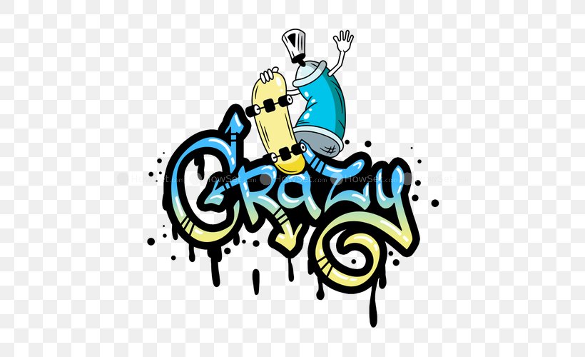 Crazy Graffiti Drawing, PNG, 500x500px, Crazy Graffiti, Art, Artwork, Brand, Cartoon Download Free