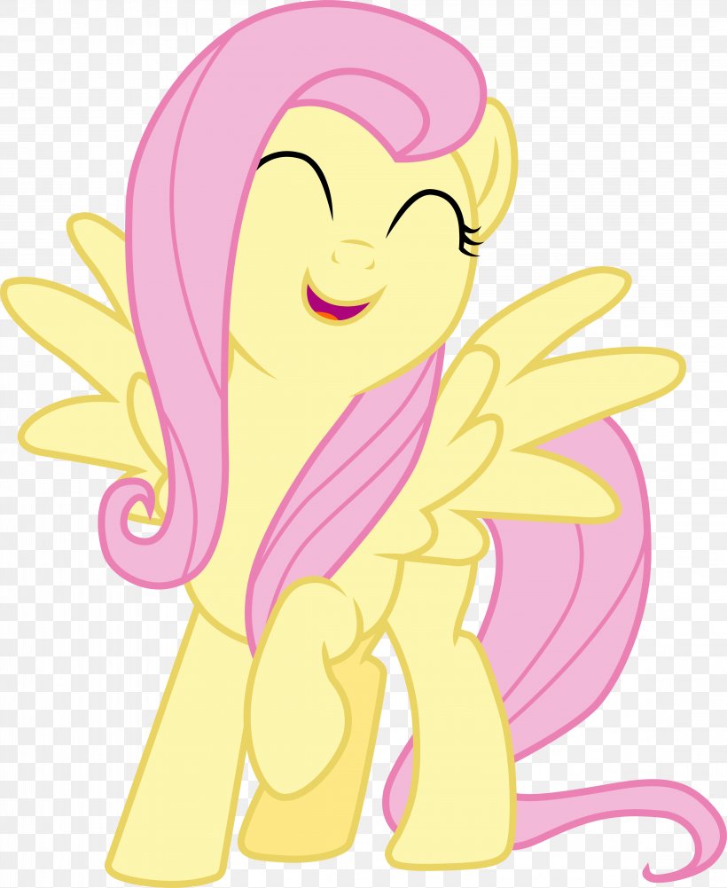 Fluttershy Pony Horse Clip Art Design, PNG, 4603x5620px, Watercolor, Cartoon, Flower, Frame, Heart Download Free