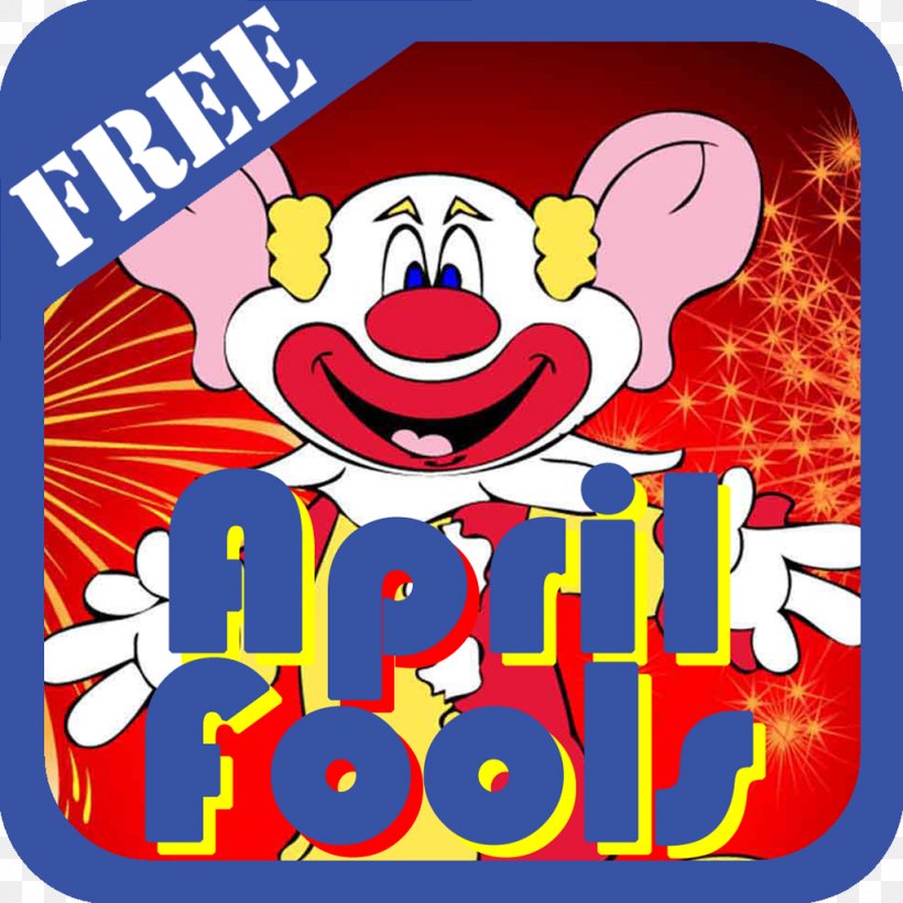 April Fool's Day Clip Art Clown Image Illustration, PNG, 1024x1024px, 2019, April Fools Day, April, April 1, Art Download Free
