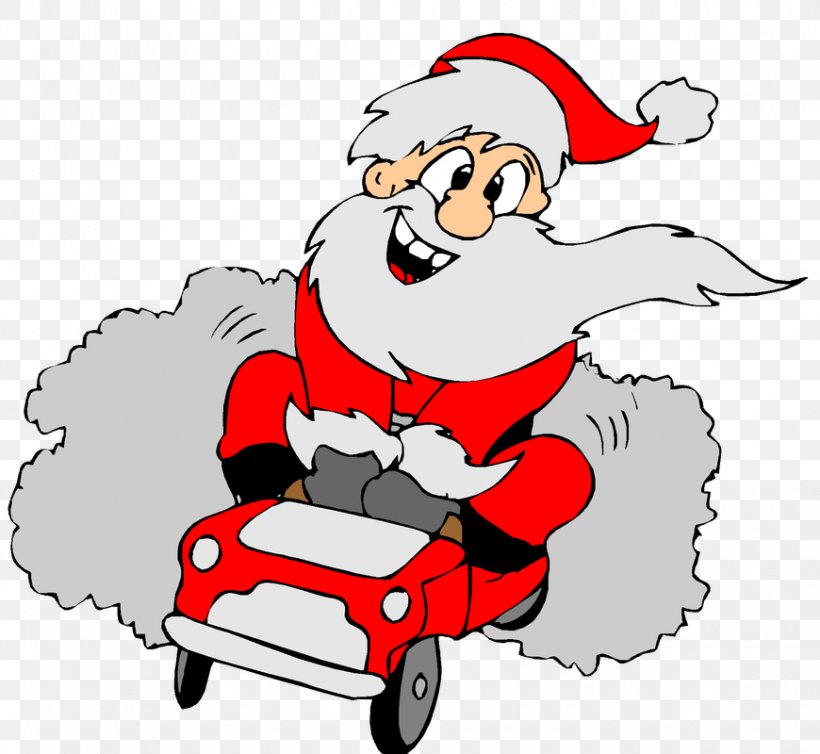 Santa Claus Mrs. Claus Car Clip Art, PNG, 870x800px, Santa Claus, Area, Artwork, Car, Christmas Download Free
