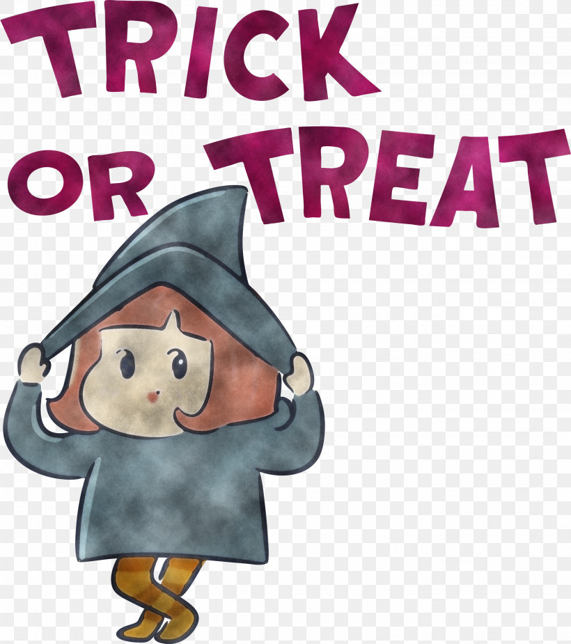 TRICK OR TREAT Halloween, PNG, 2658x3000px, Trick Or Treat, Behavior, Biology, Cartoon, Character Download Free