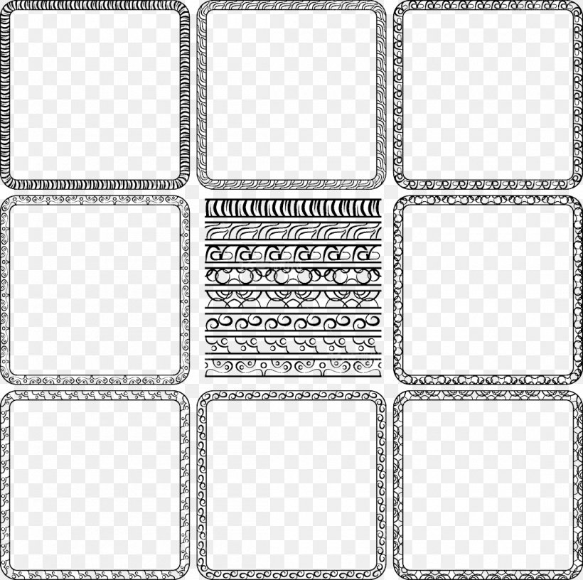 Picture Frame Royalty-free Illustration, PNG, 1100x1095px, Picture Frame, Area, Black And White, Depositphotos, Line Art Download Free