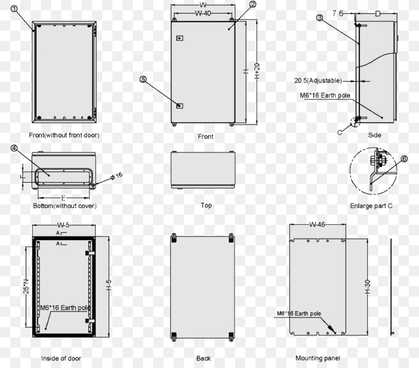 Technical Drawing Elit OÜ Grey Electrical Enclosure Mild Steel, PNG, 800x720px, Technical Drawing, Area, Bit, Black And White, Bracket Download Free