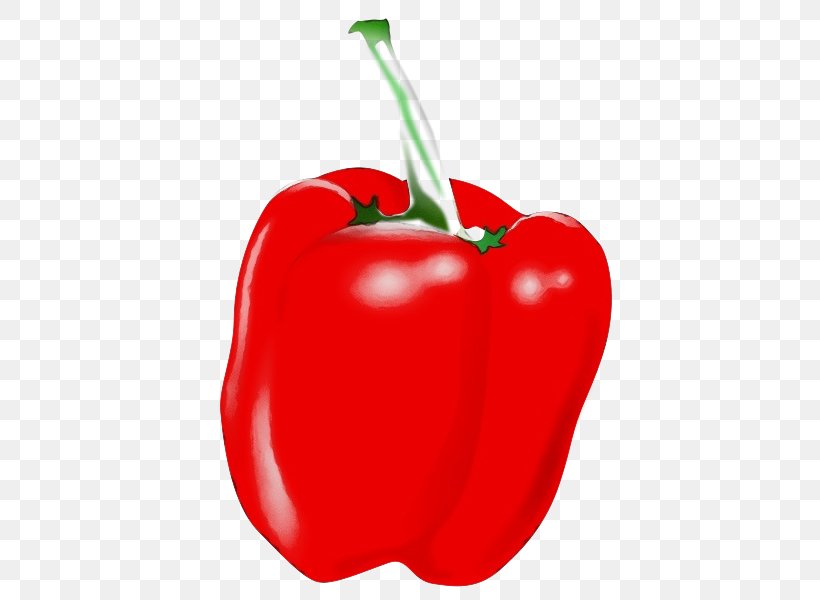 Natural Foods Pimiento Bell Pepper Red Vegetable, PNG, 450x600px, Watercolor, Bell Pepper, Bell Peppers And Chili Peppers, Food, Fruit Download Free