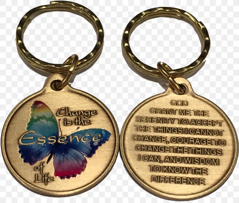 Bronze Butterfly Key Chains Serenity Prayer Medal, PNG, 1024x873px, Bronze, Alcoholics Anonymous, Butterflies And Moths, Butterfly, Fashion Accessory Download Free
