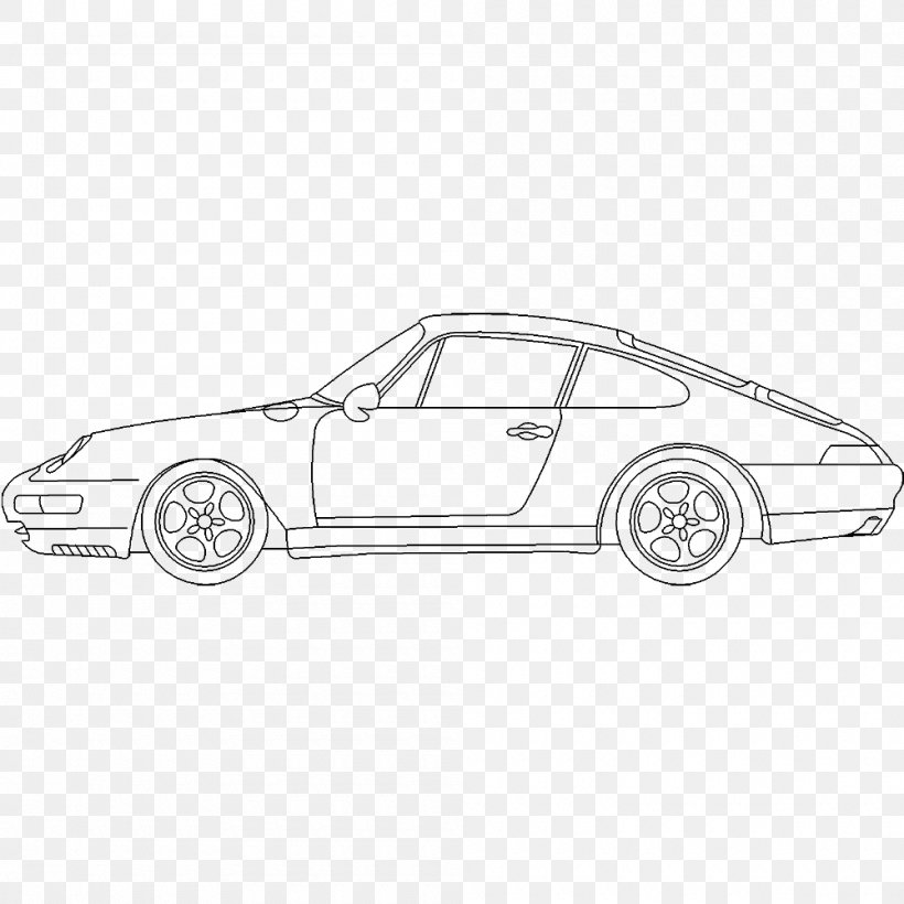 Porsche 911 Car Door Volkswagen, PNG, 1000x1000px, Porsche, Automotive Design, Automotive Exterior, Black And White, Brand Download Free