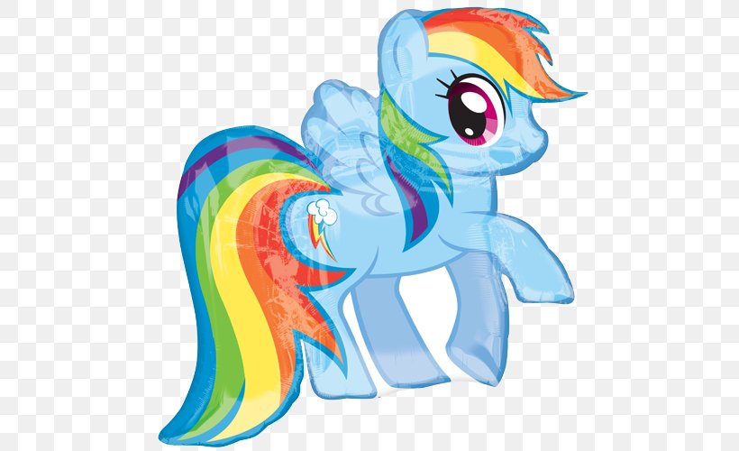 Rainbow Dash My Little Pony Pinkie Pie Balloon, PNG, 500x500px, Rainbow Dash, Animal Figure, Art, Balloon, Birthday Download Free