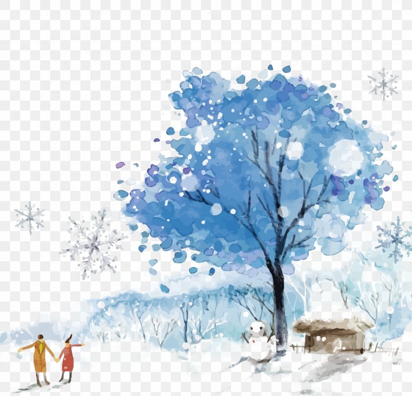 Vector Snow Day Illustration, PNG, 1559x1500px, Snow, Art, Blizzard, Blue, Branch Download Free