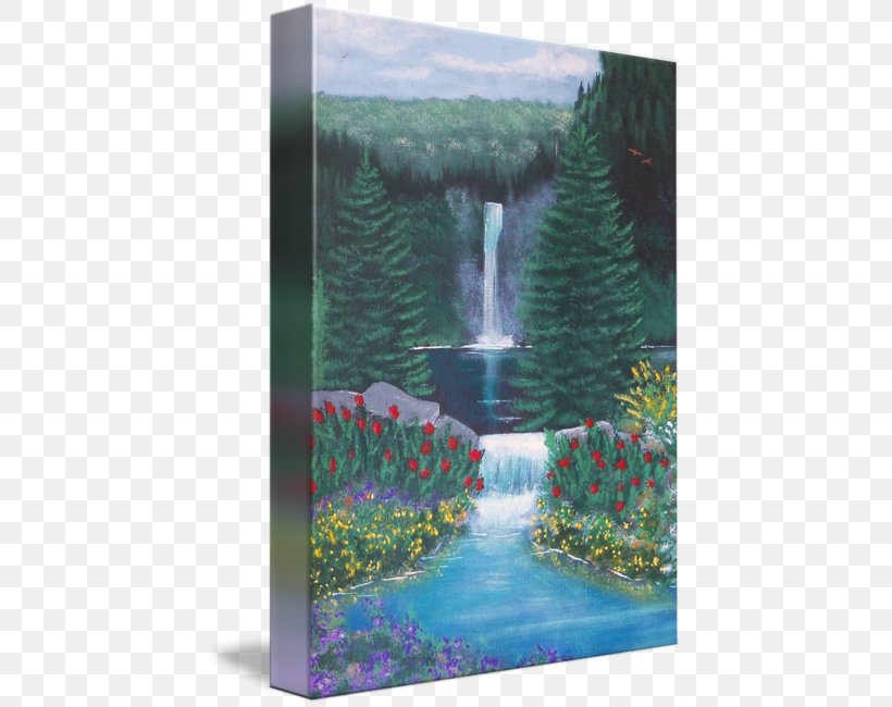 Waterfall Water Resources Painting Landscape Watercourse, PNG, 437x650px, Waterfall, Body Of Water, Chute, Landscape, Nature Download Free