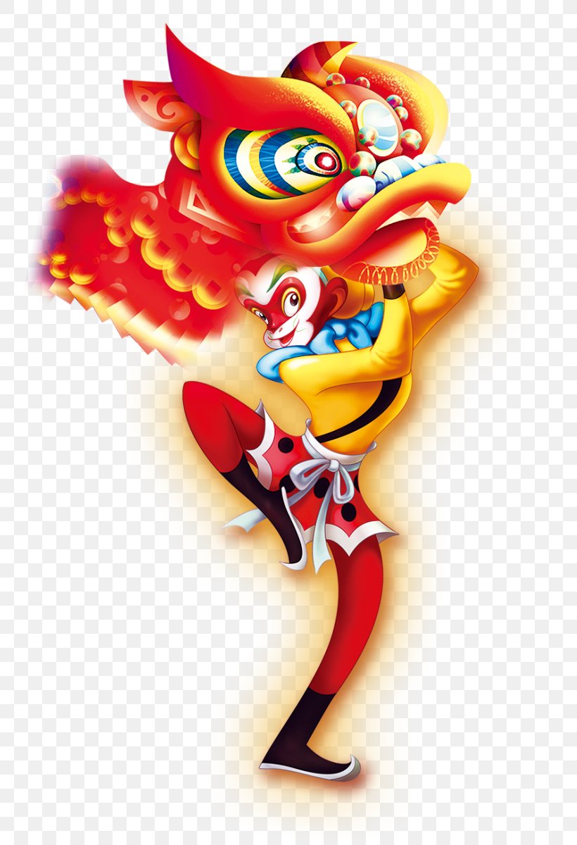 Sun Wukong Lion Dance Image, PNG, 770x1200px, Sun Wukong, Art, Chinese New Year, Creativity, Dance Download Free