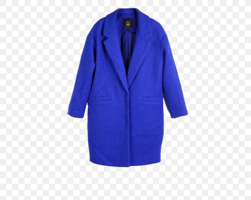 Coat Blue Jacket Outerwear, PNG, 600x653px, Coat, Blue, Cobalt, Cobalt Blue, Color Download Free