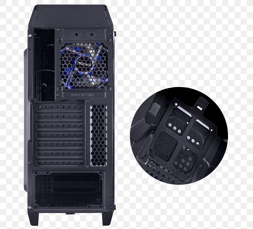 Computer Cases & Housings Computer System Cooling Parts Gabinete Gamer Pcyes Samurai Gaming Computer, PNG, 692x745px, Computer Cases Housings, Black, Blue, Computer, Computer Case Download Free