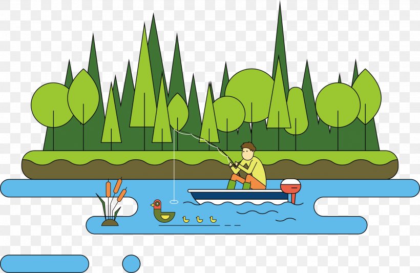 Euclidean Vector Drawing Cartoon Illustration, PNG, 2580x1679px, Drawing, Angling, Animation, Cartoon, Fishing Download Free