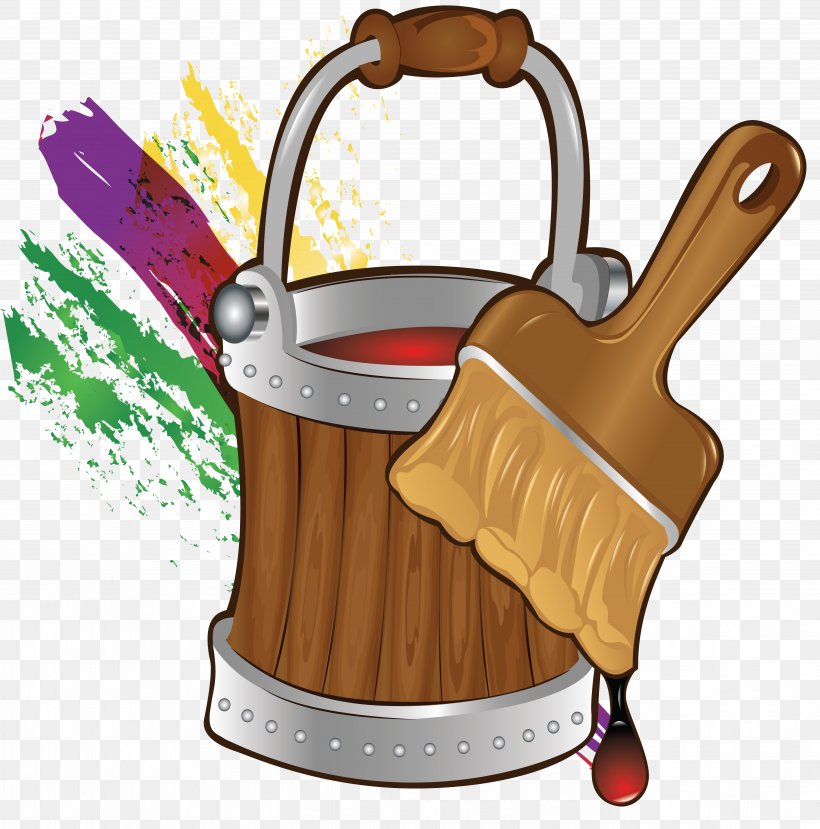 Bucket Paintbrush, PNG, 5582x5644px, Bucket, Brush, Cdr, Kettle, Microsoft Paint Download Free
