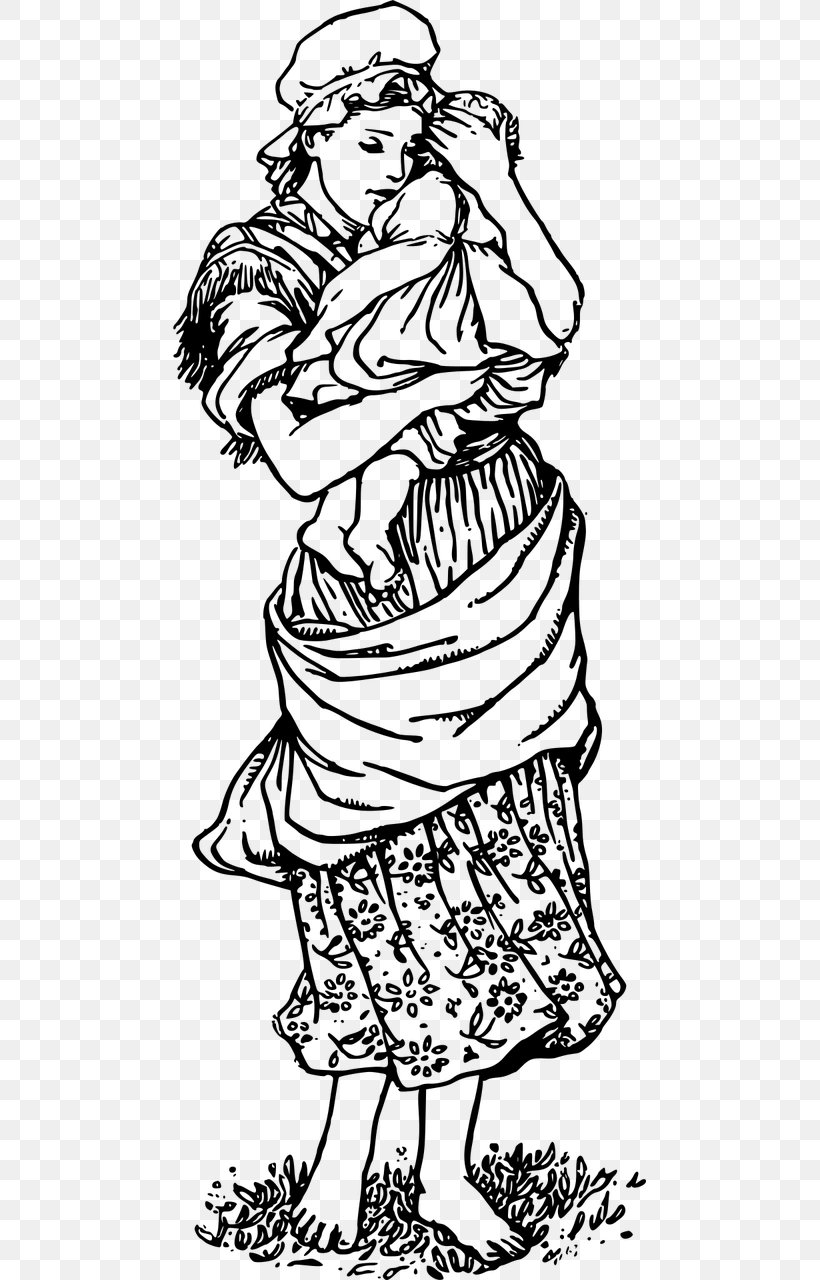 Mother Child Father Daughter Clip Art, PNG, 640x1280px, Mother, Arm, Art, Artwork, Black And White Download Free